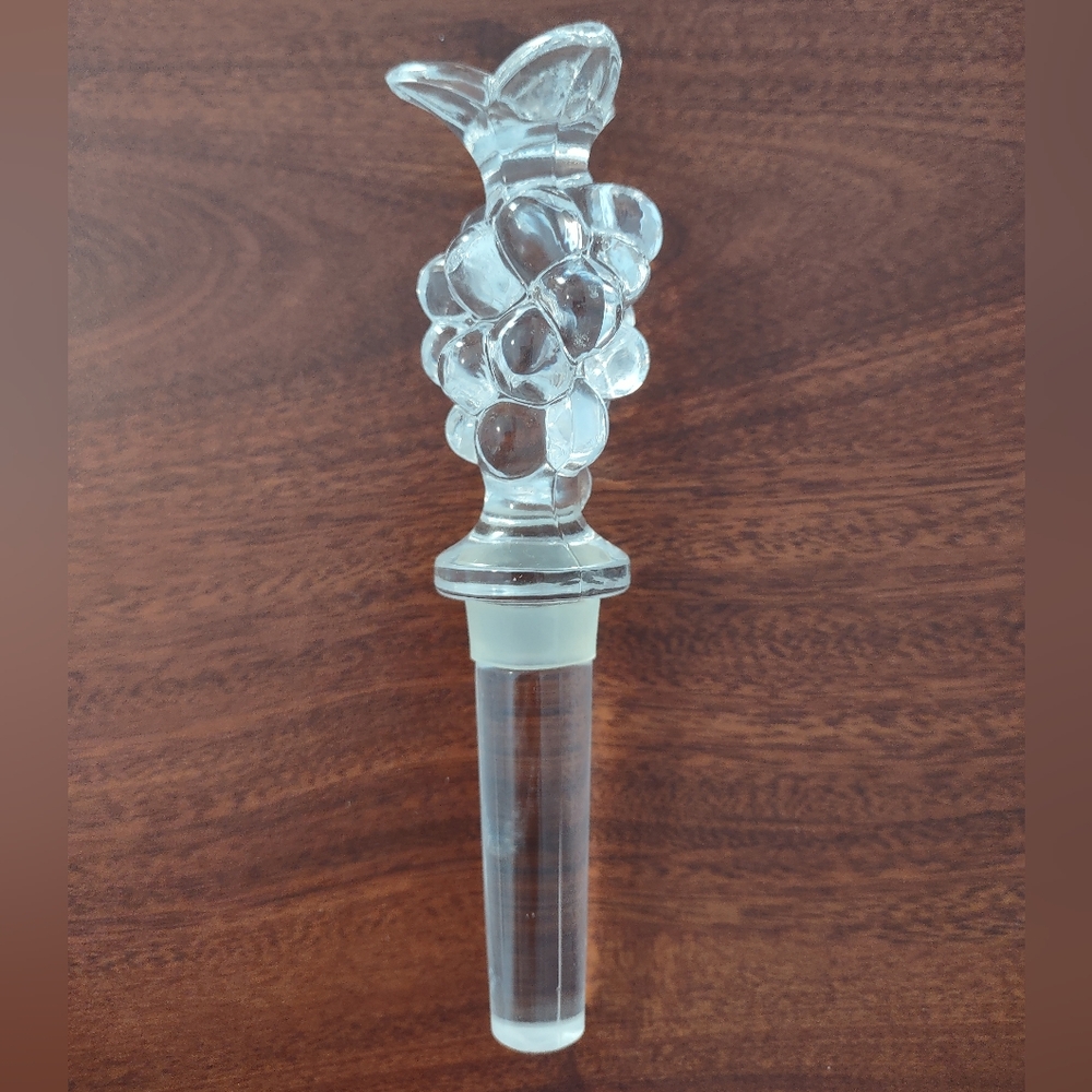 Inn Crystal Full Lead Crystal Grape Bottle Stopper Wine Austria